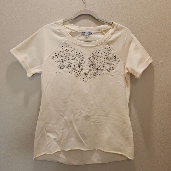 Black Rivet Women's Shortsleeve Studded Top Size Small - Picture 1 of 6